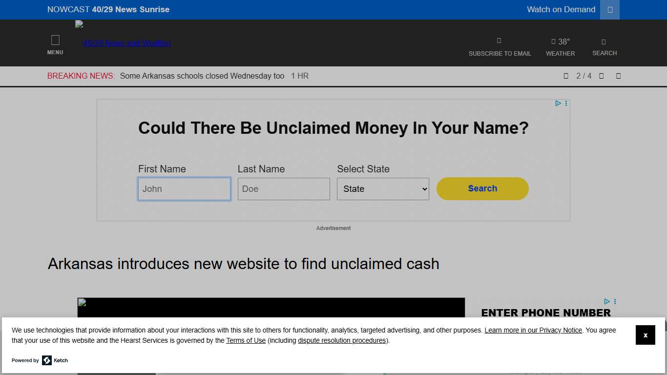 Arkansas introduces new website to find unclaimed cash